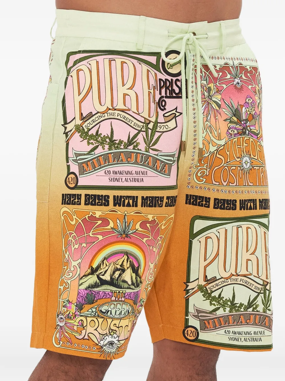 Camilla Lets Chase Rainbows bermuda shorts Groen