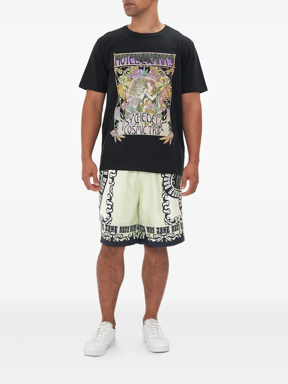 Camilla printed heavyweight tee - Zwart