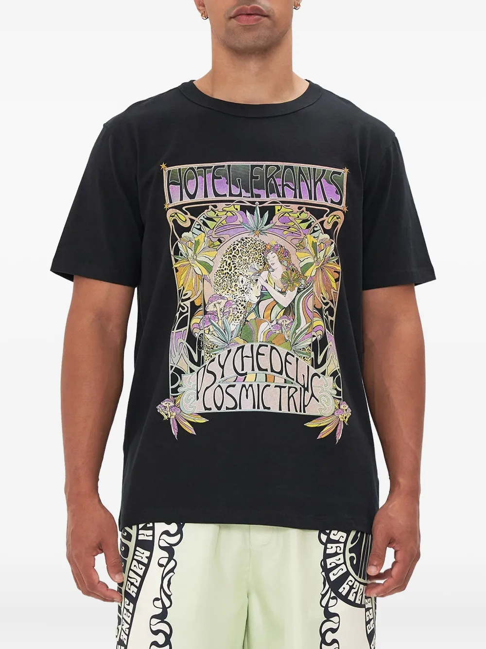 Camilla T-shirt met print Zwart