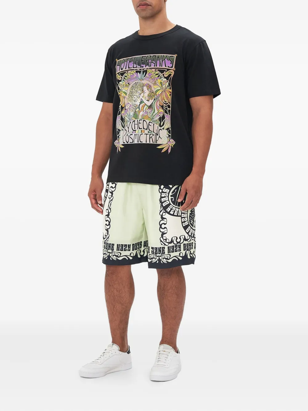 Camilla T-shirt met print Zwart