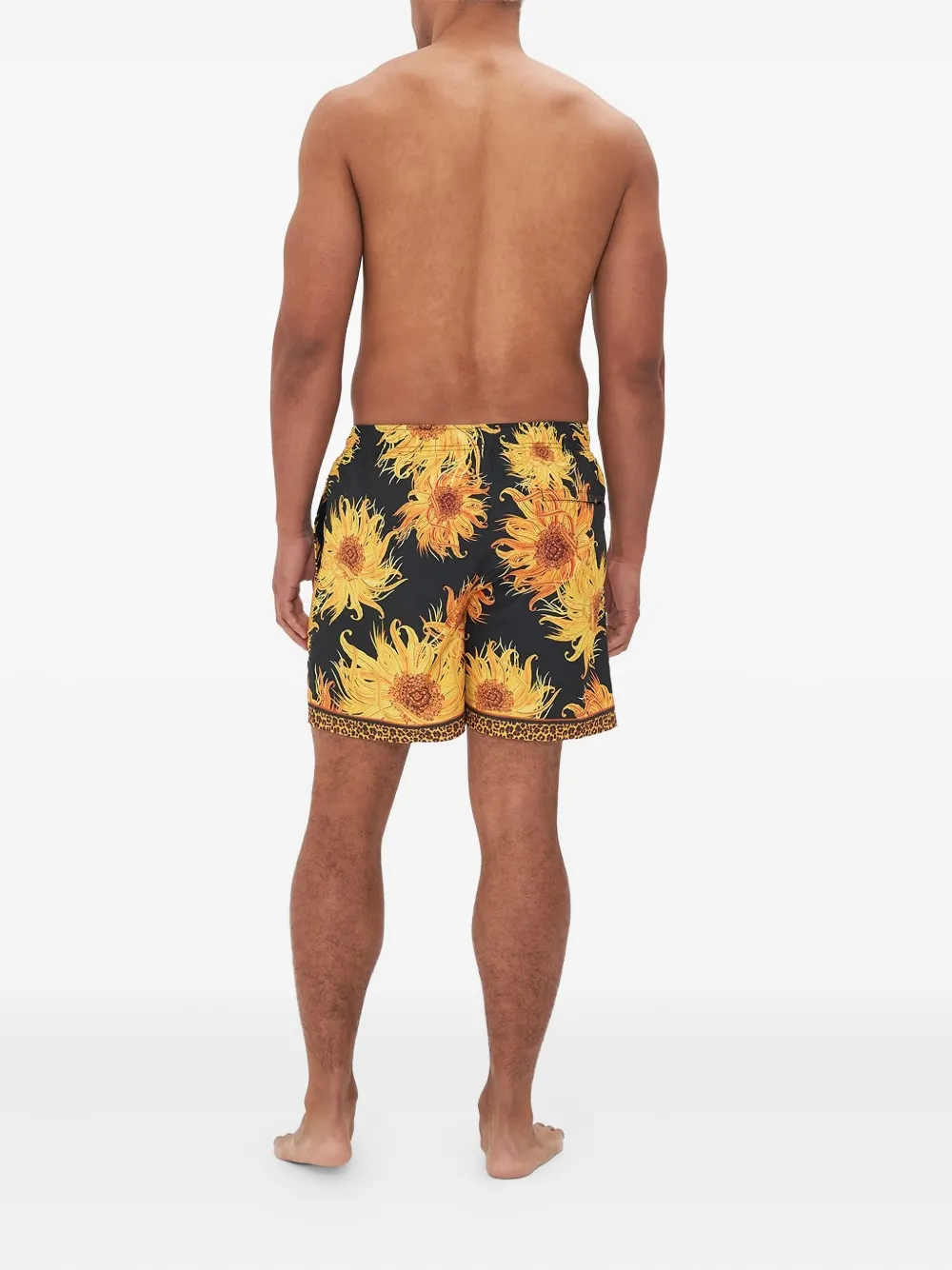 Camilla Zwembroek met bloemenprint Zwart