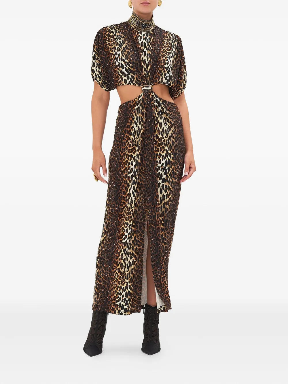 Camilla Amsterglam-print dress - Bruin