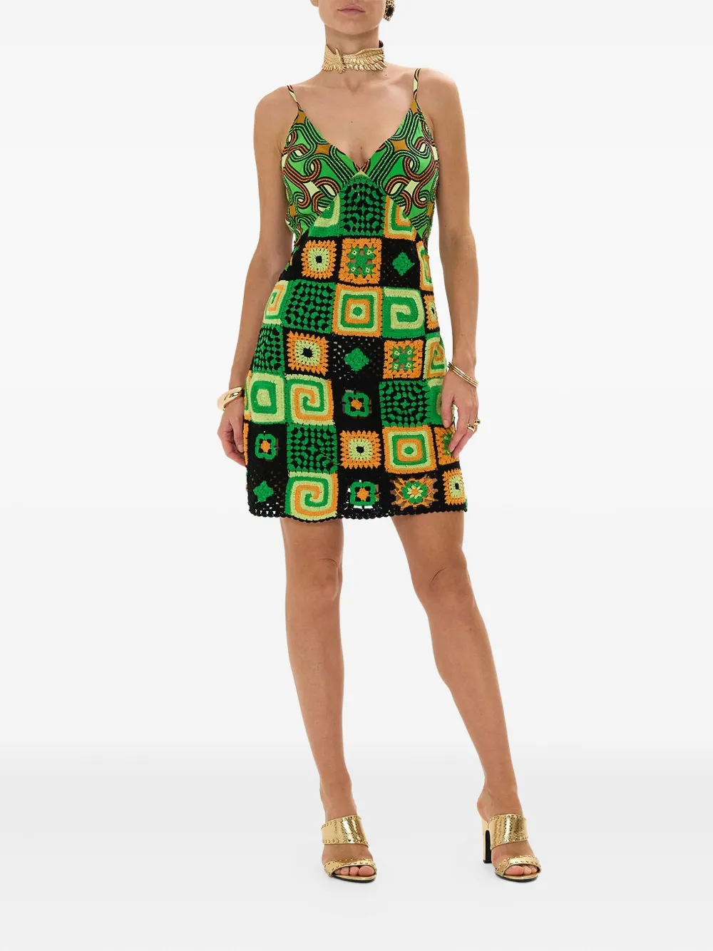Camilla Good Vibes Generation mini dress - Groen