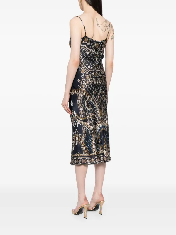 Camilla Printed Slip Dress Blue FARFETCH PH