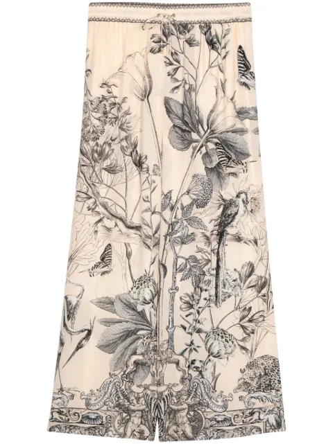 Camilla Etched Into Eternity-print silk trousers 