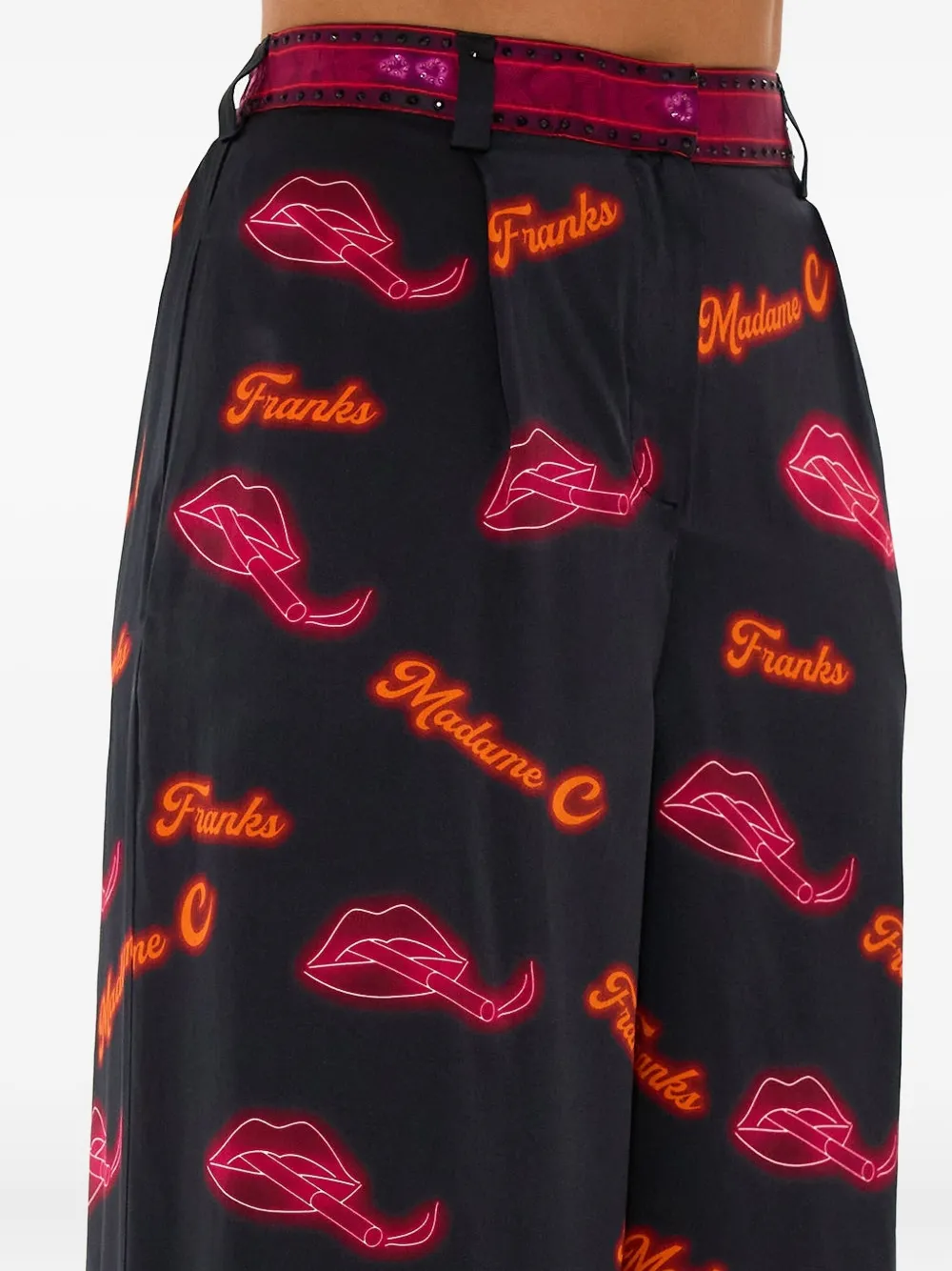 Camilla Palazzo broek met print Zwart