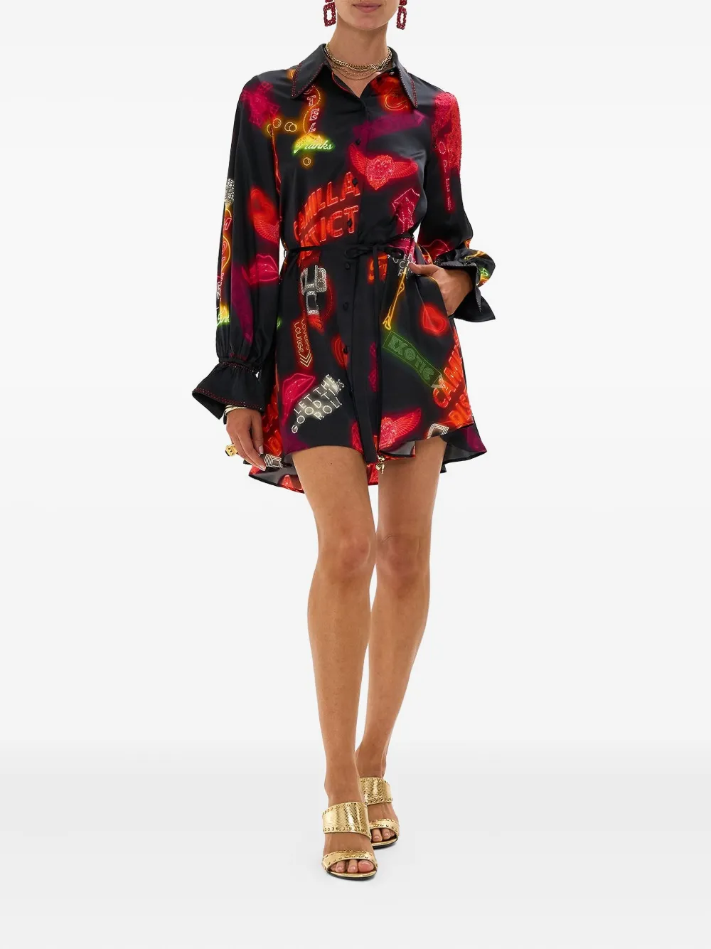 Camilla Electric loveland mini dress - Zwart