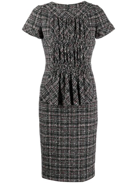 CHANEL 1990s tweed midi dress Women