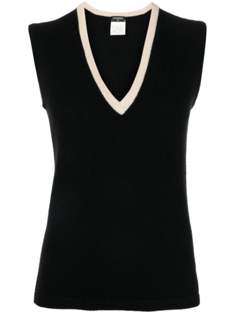 CHANEL 1996 cashmere knit vest Women