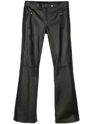DRIES VAN NOTEN レザーパンツ | ブラック | FARFETCH JP