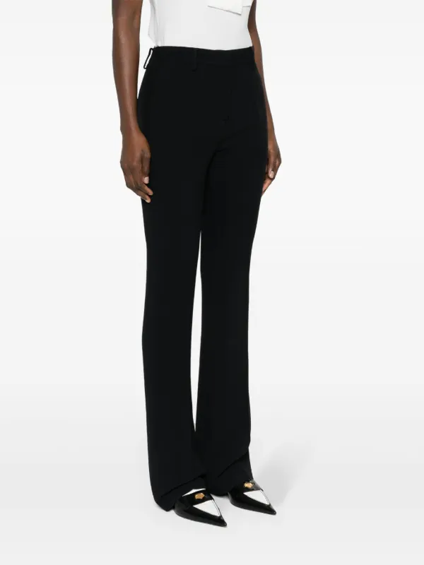 N°21 Women Straight Pants B1015111 9000 Black Nº21 Crepe straight-leg Trousers | Black | FARFETCH
