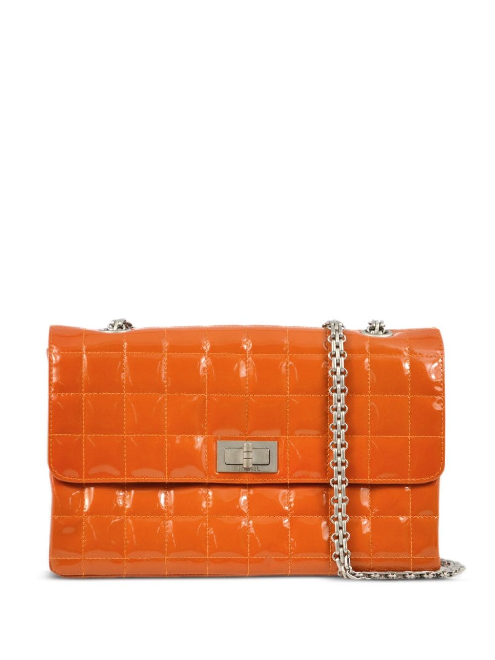 Pre-owned Chanel 2000 Mademoiselle Reissue Shoulder Bag In Orange