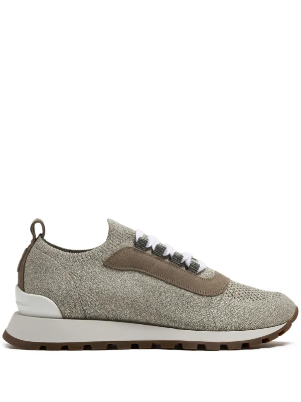 【関税＆送料込み】Brunello Cucinelli Sneakers Brunello Cucinelli Stretch-Knit Low-Top Sneakers | Saks