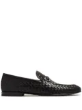 Barrett woven leather loafers - Black