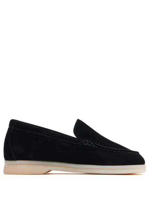 Scarosso stitch-detail suede loafers