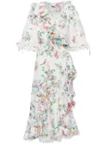 Camilla floral-print midi dress - White