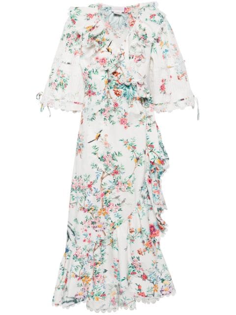 Camilla floral-print midi dress