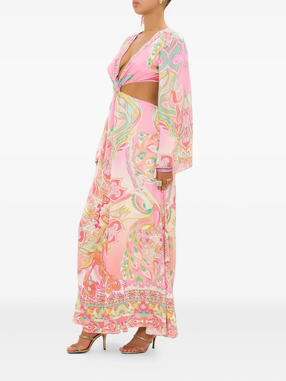 Camilla Tea With Tuschinski jurk met uitgesneden details Roze