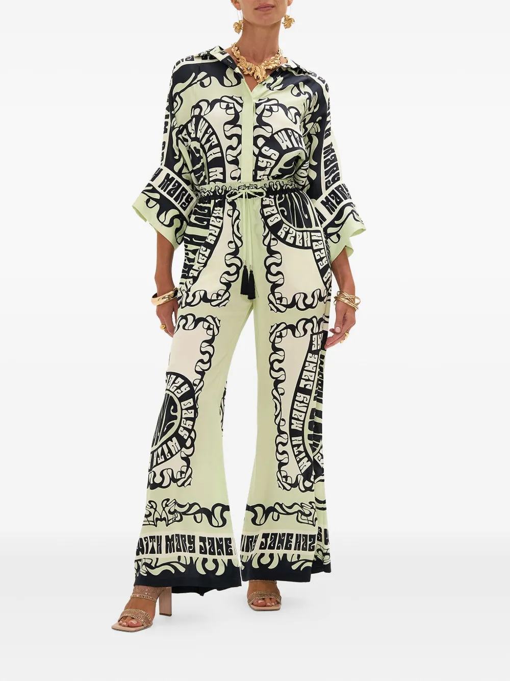 Camilla Tassel Printed Lounge Pant - Groen