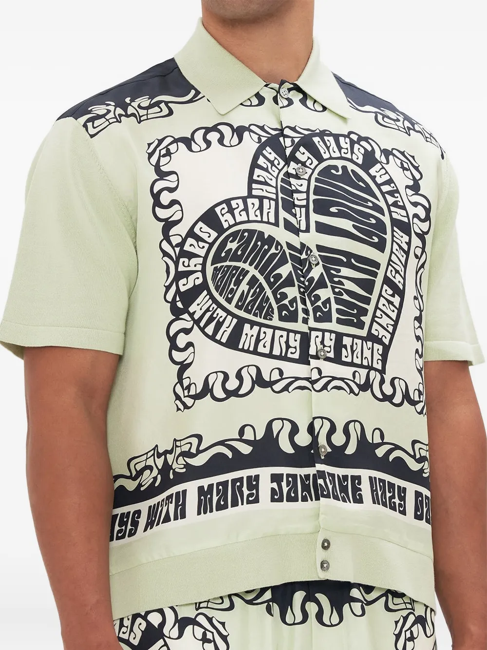 Camilla Overhemd met print Groen