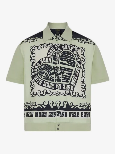 Camilla knit sleeve print shirt