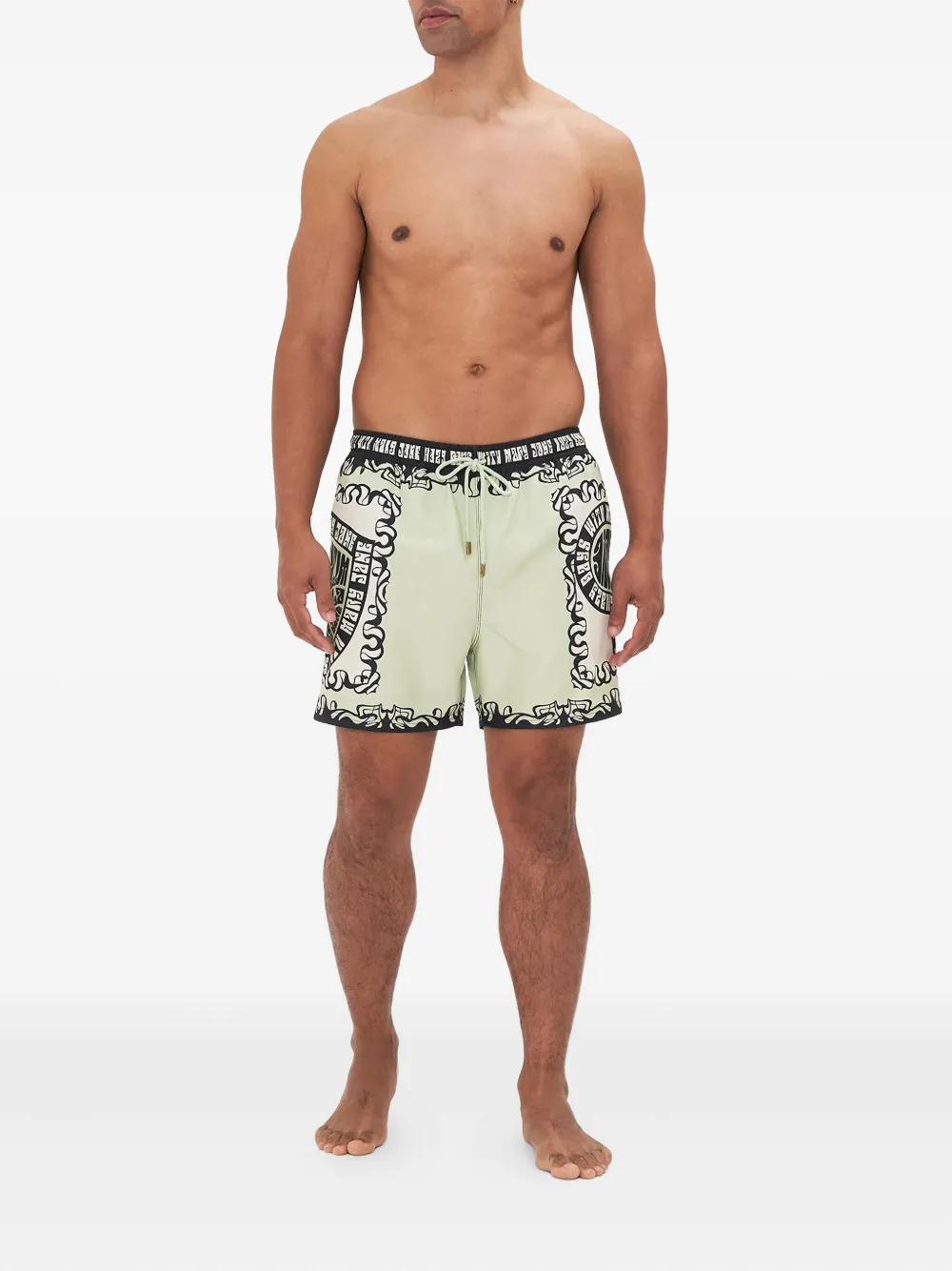 Camilla Midi-shorts met print Groen