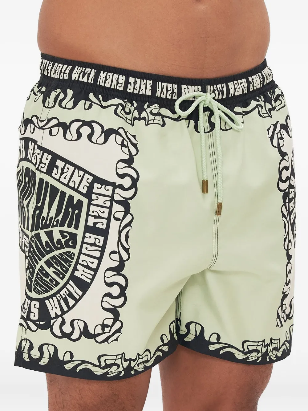 Camilla Midi-shorts met print Groen