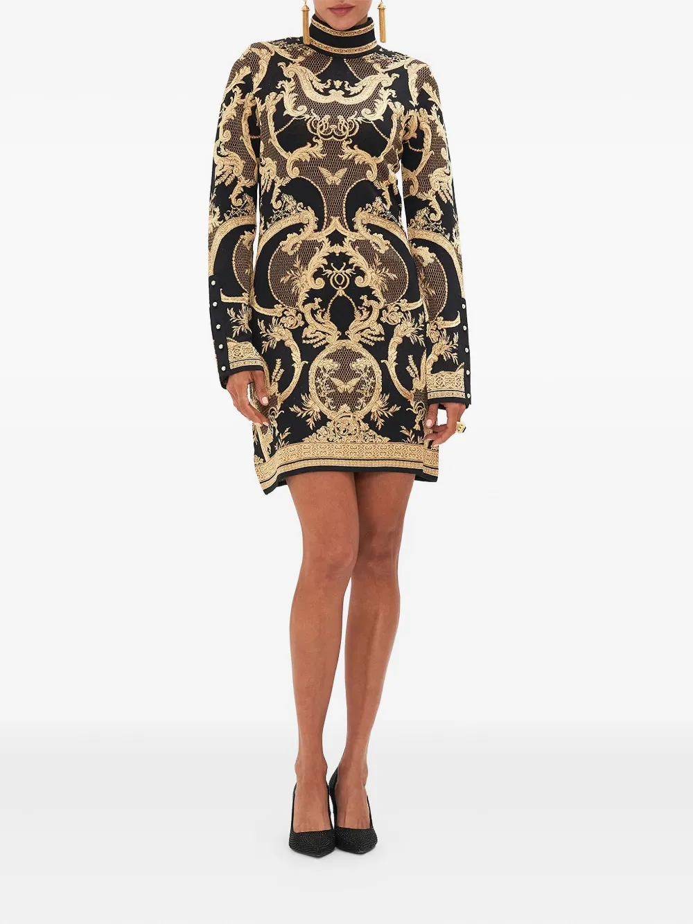 Camilla Magic in the Manuscripts mini dress - Zwart