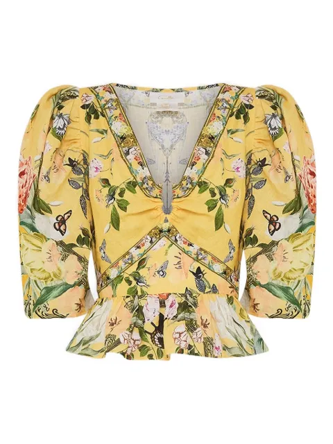 Camilla بلوزة بأكمام منفوشة