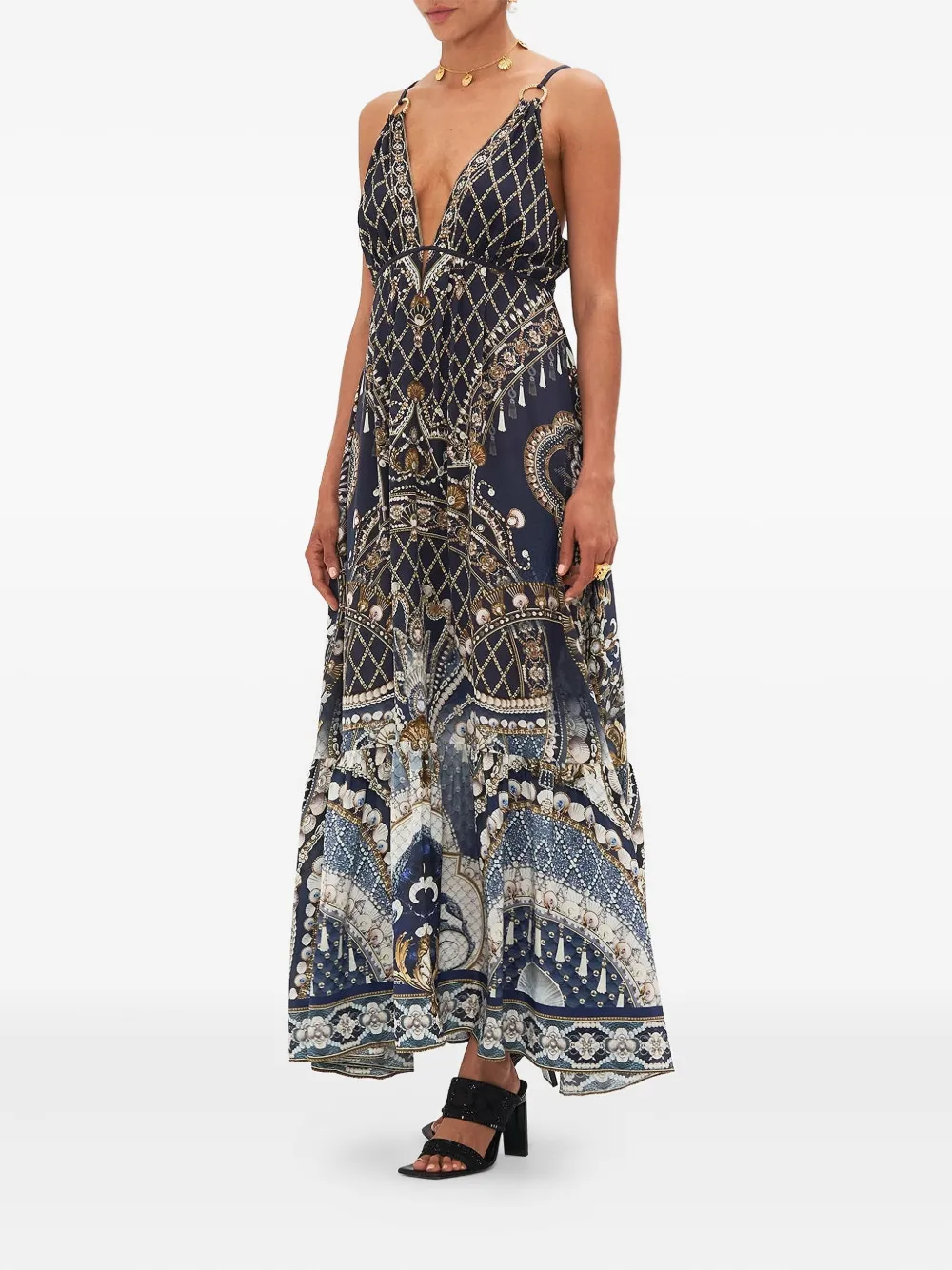 Camilla Gelaagde jurk Blauw