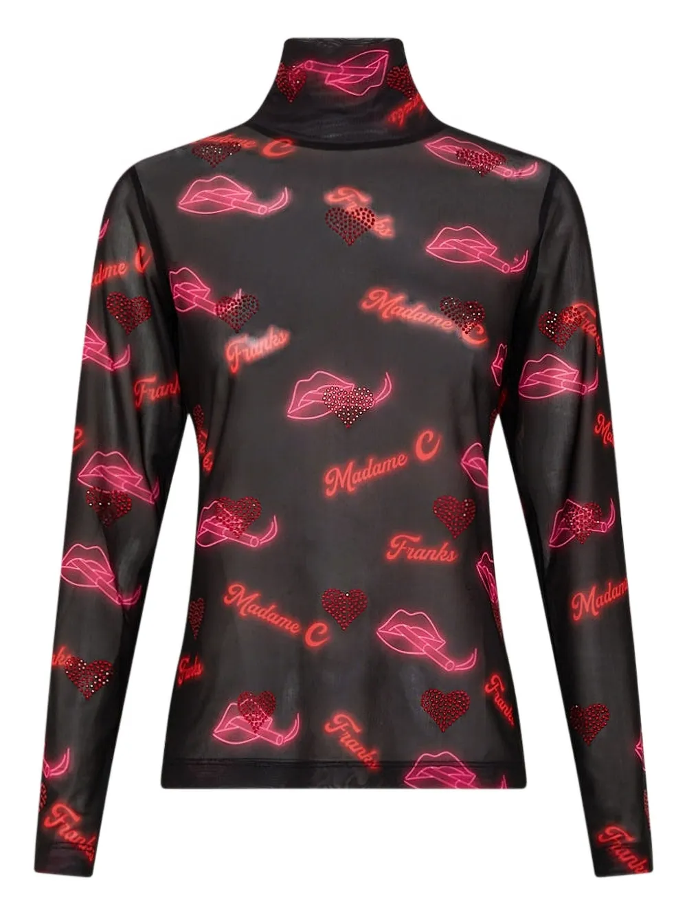 Camilla Electric Loveland turtleneck blouse - Nero