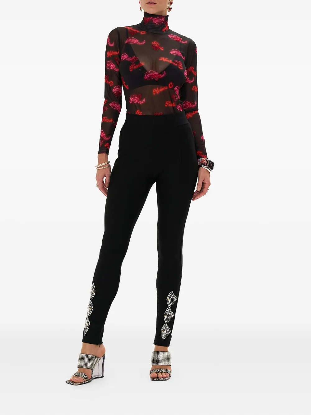 Camilla Electric Loveland turtleneck blouse - Zwart