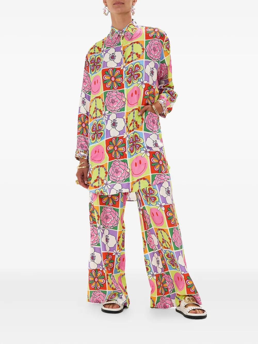 Camilla Cosmic Prairie tuniek met zakken Roze