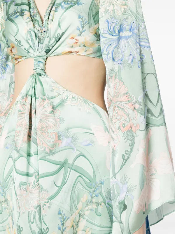 Camilla フローラル シルクマキシドレス | グリーン | FARFETCH JP Camilla フローラル シルクマキシドレス | グリーン | FARFETCH JP