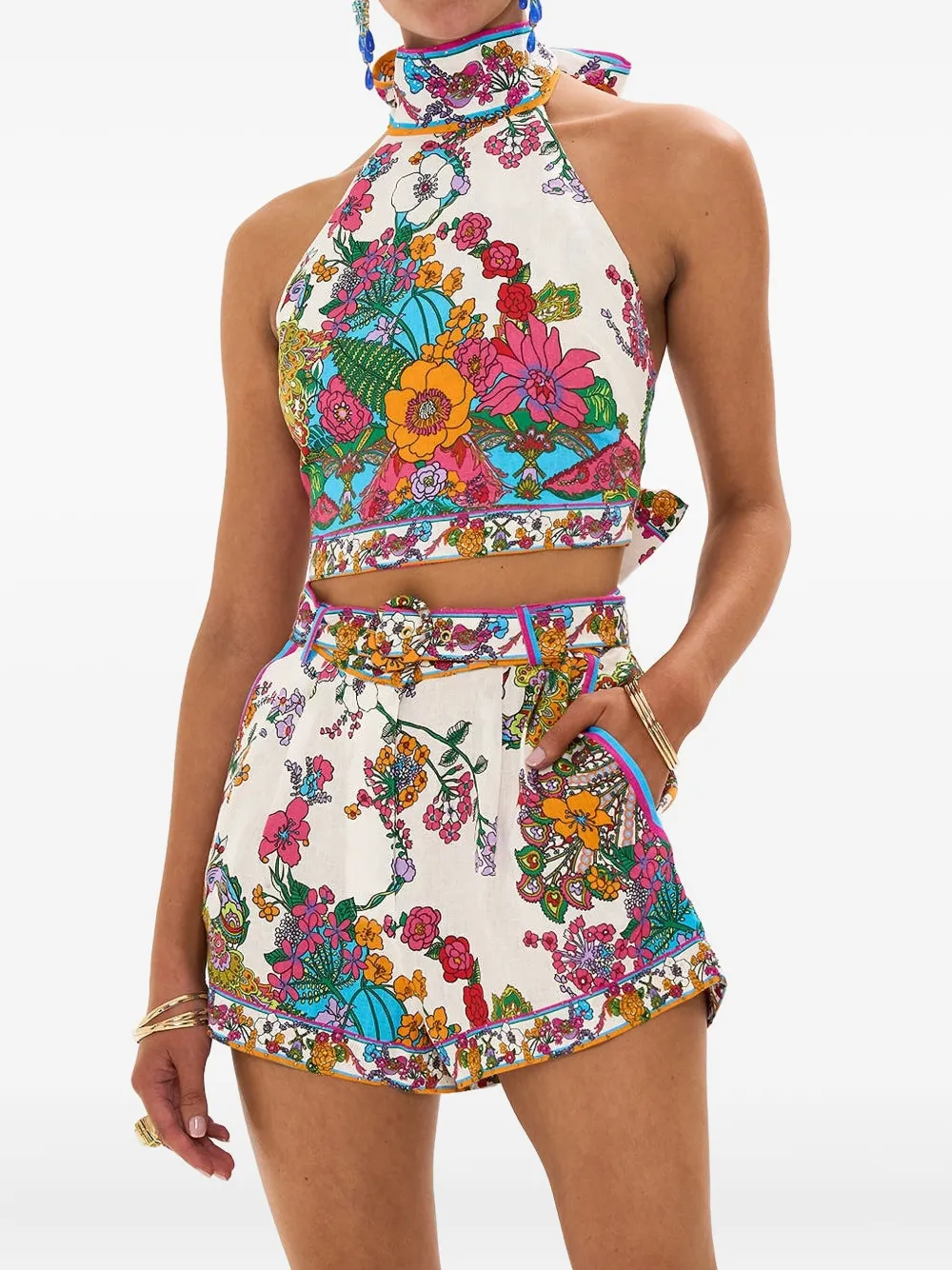 Camilla Top met gestrikte rug Wit