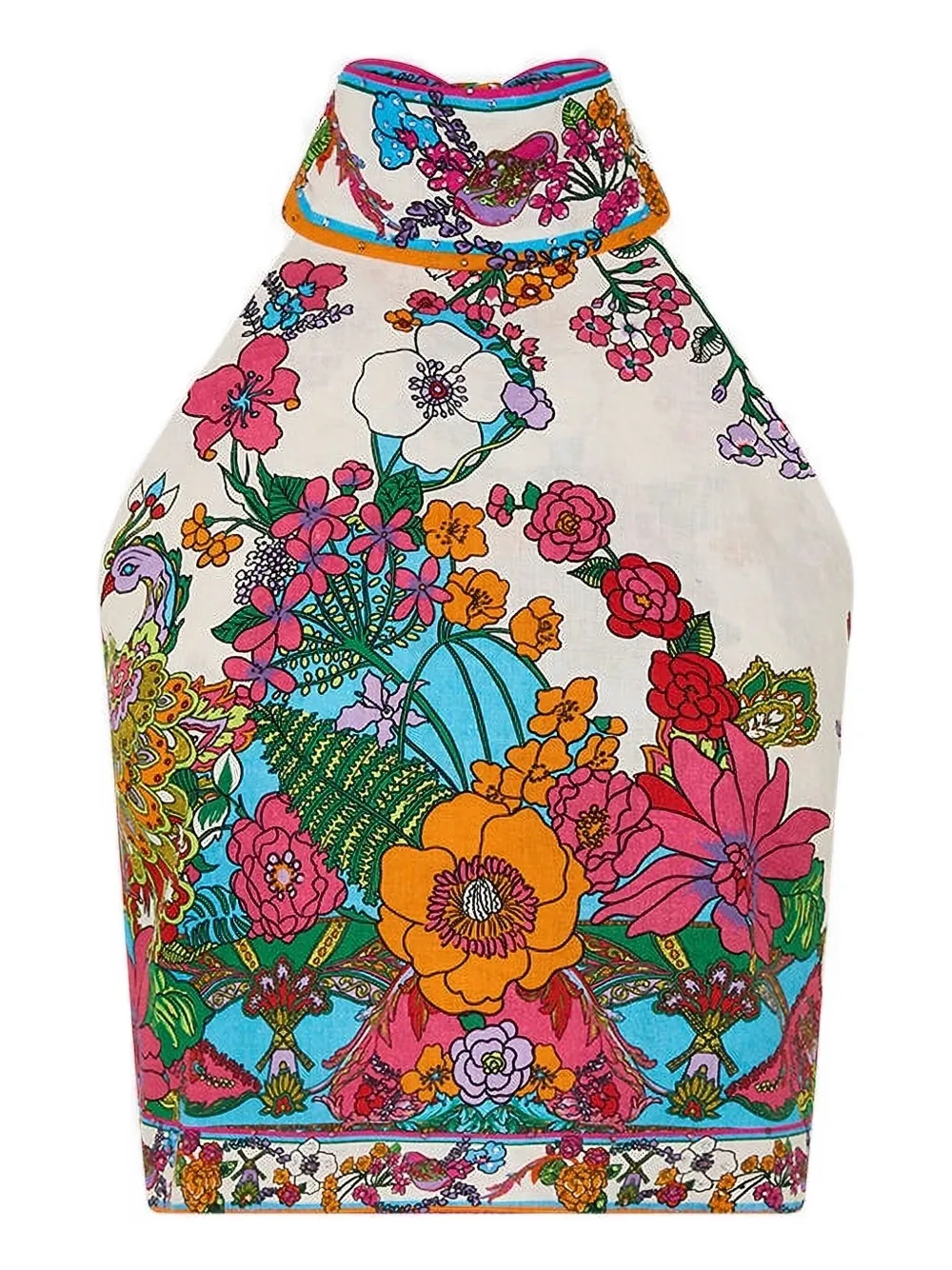 Camilla top con cuello halter | blanco | Image 1