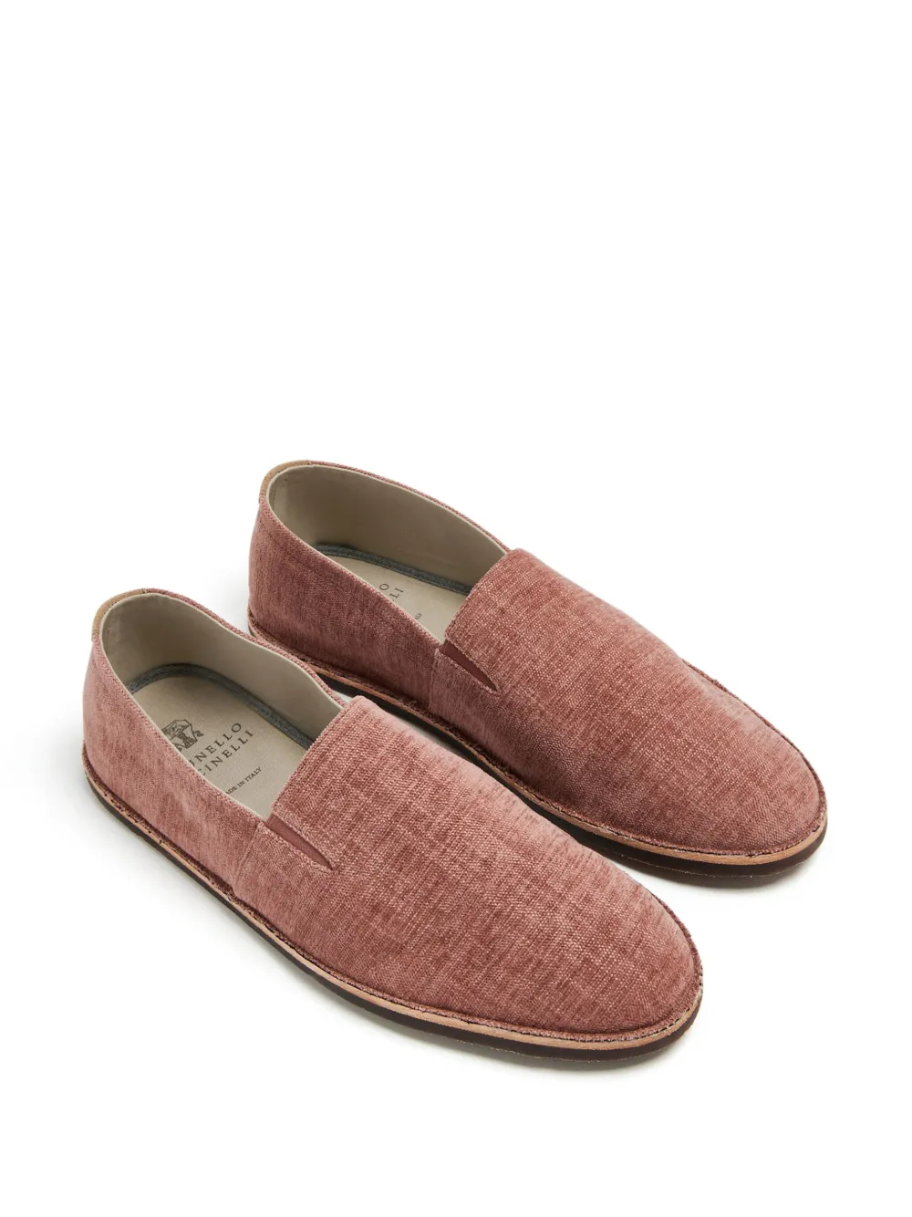 Brunello Cucinelli round-toe canvas loafers | Image 2