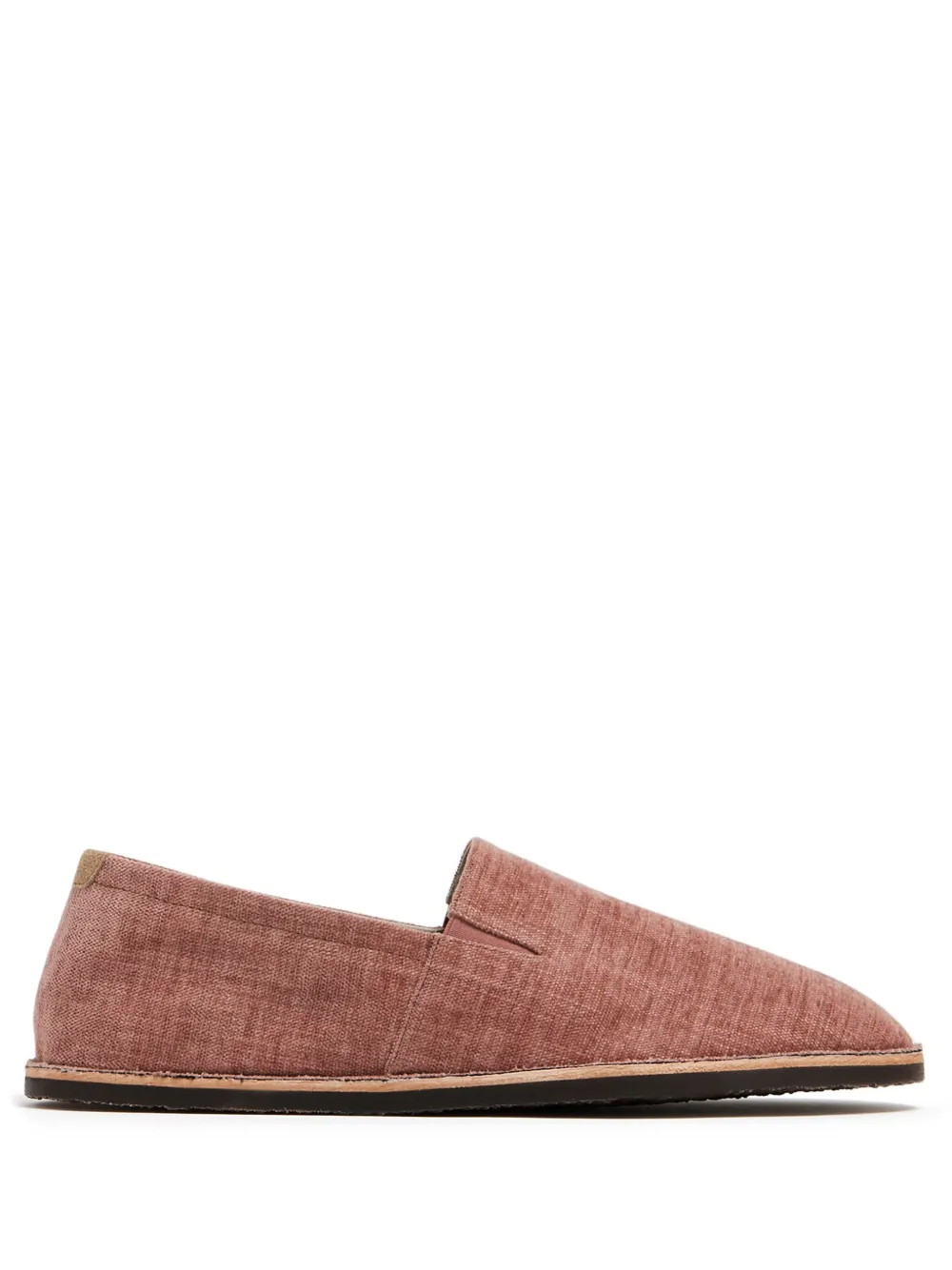 Brunello Cucinelli round-toe canvas loafers | Red | Image 1
