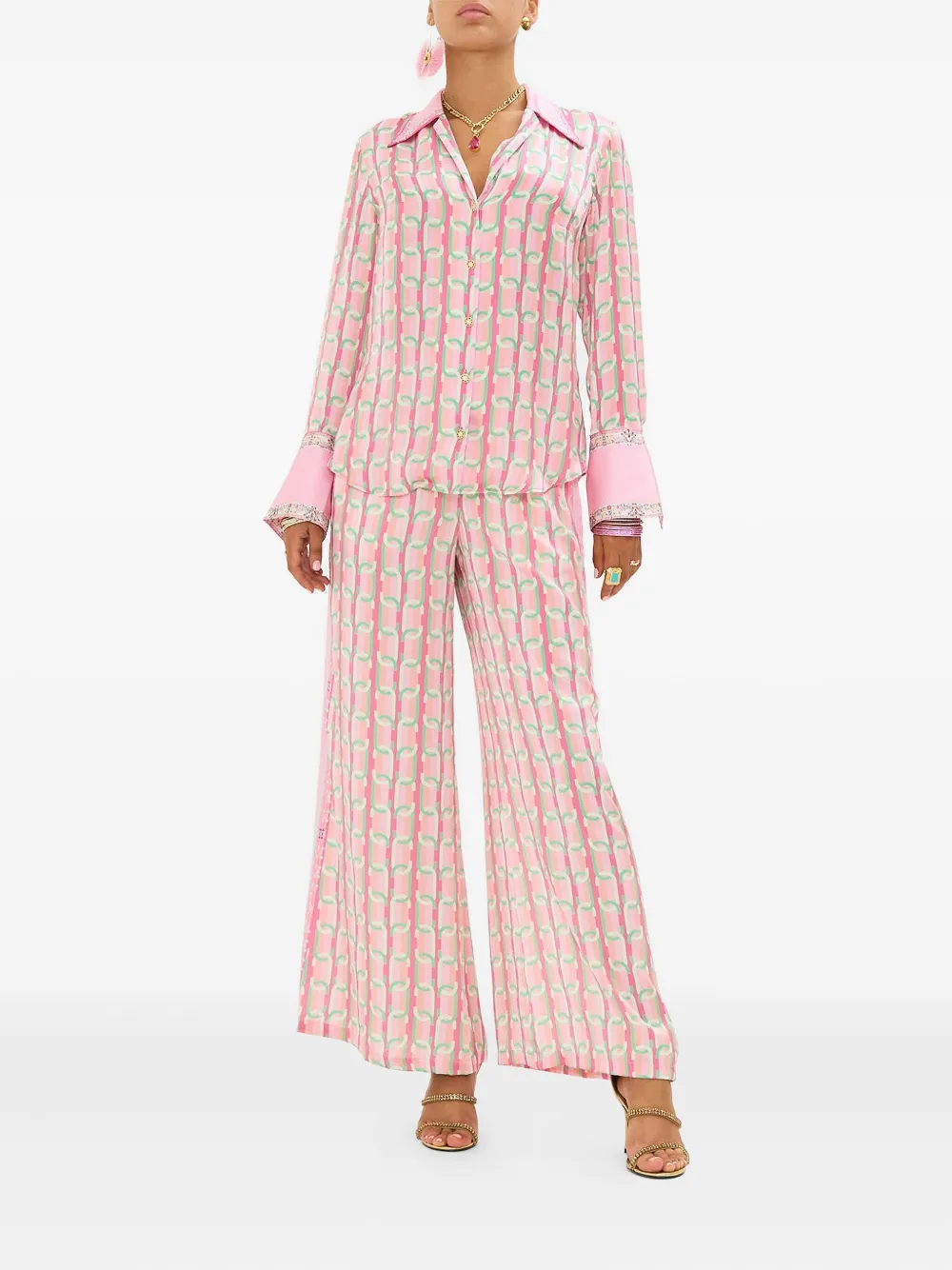 Camilla Tea With Tuschinski pyjama shirt - Roze