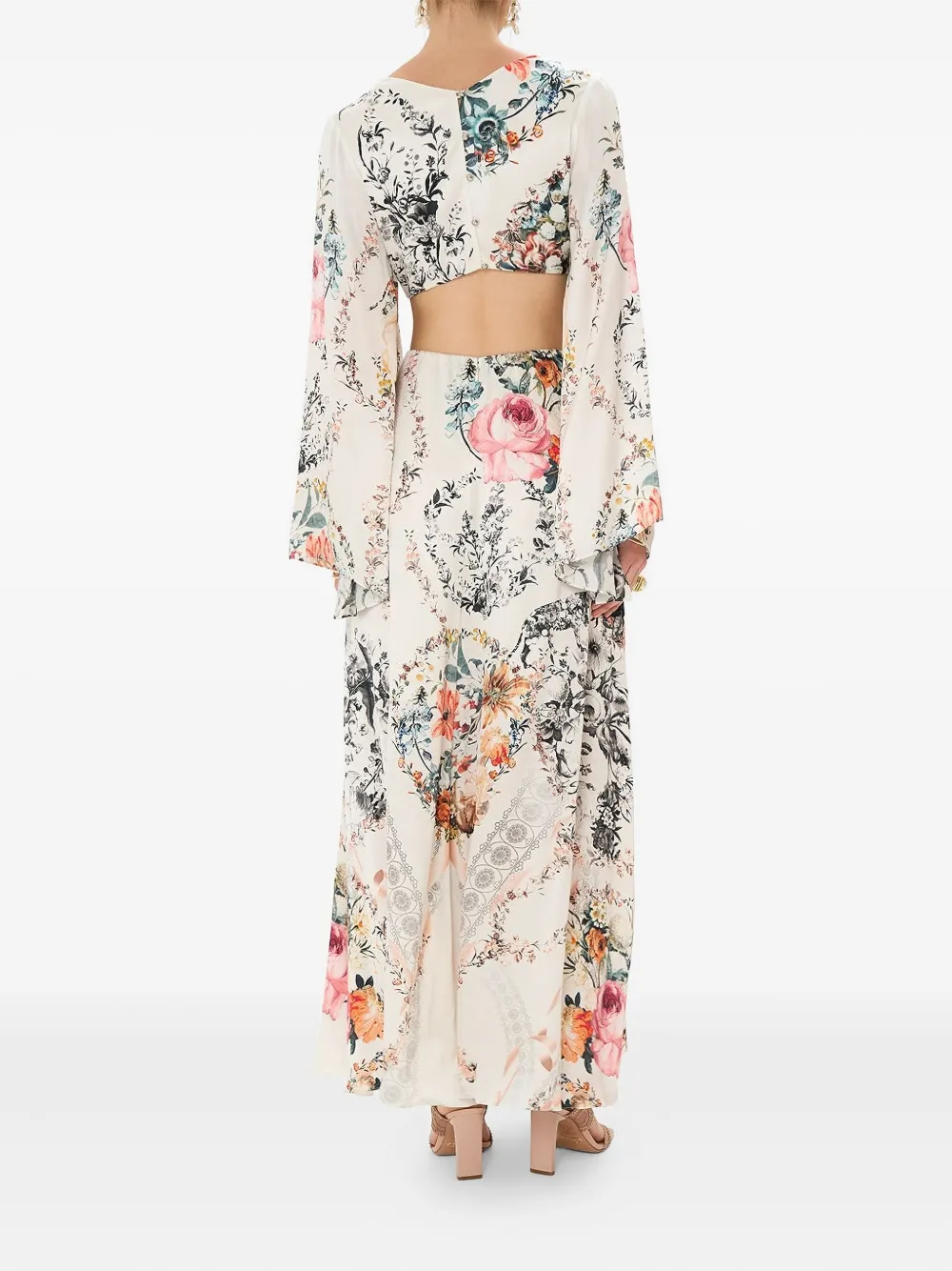 Camilla Geknoopte jurk Beige