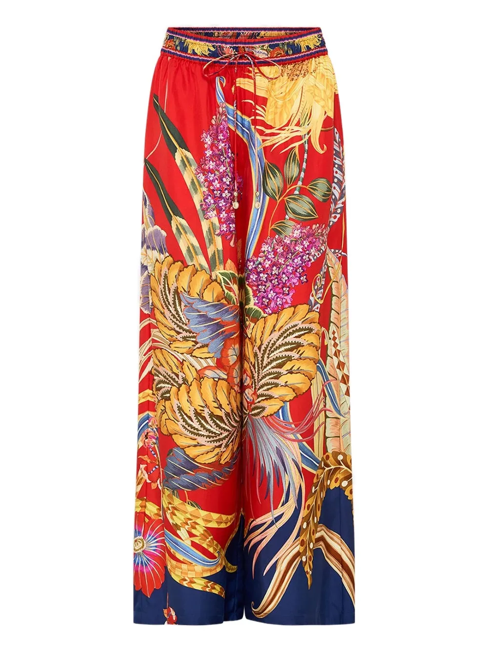 Camilla Through Vincent's Eyes straight-leg trousers - Rosso