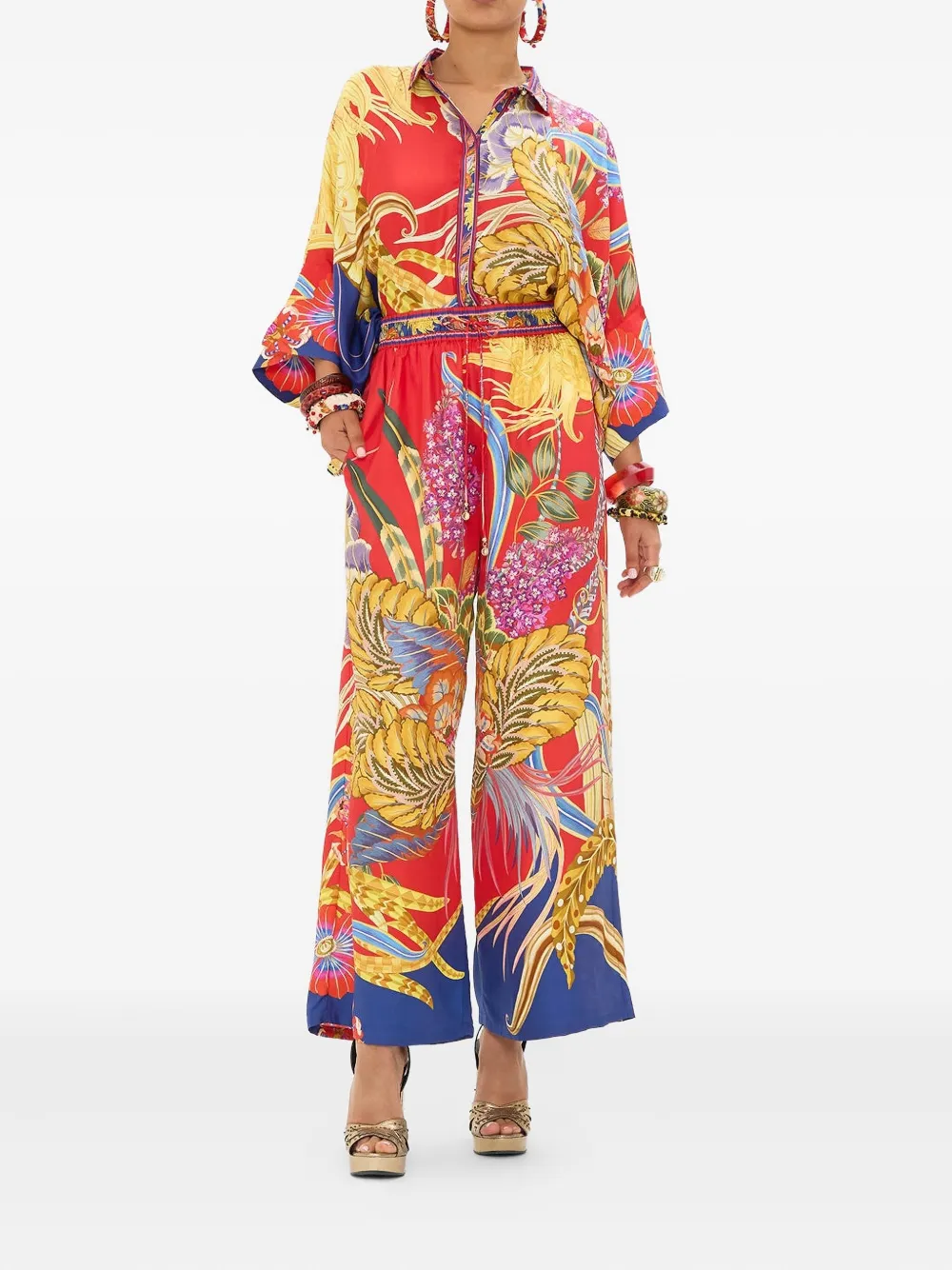 Camilla Through Vincent's Eyes straight-leg trousers - Rood