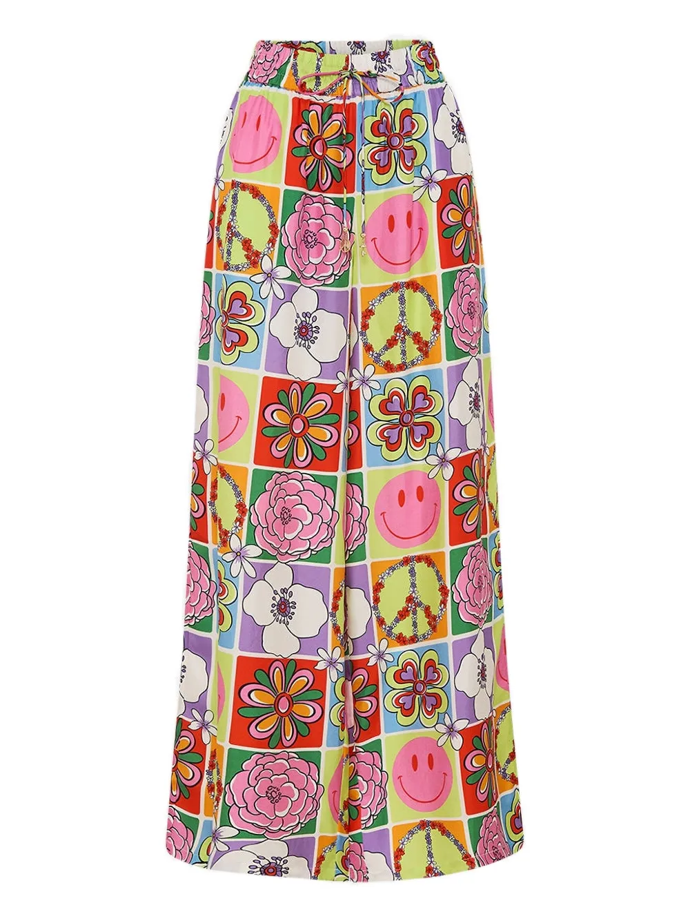 Camilla floral straight-leg trousers - Viola