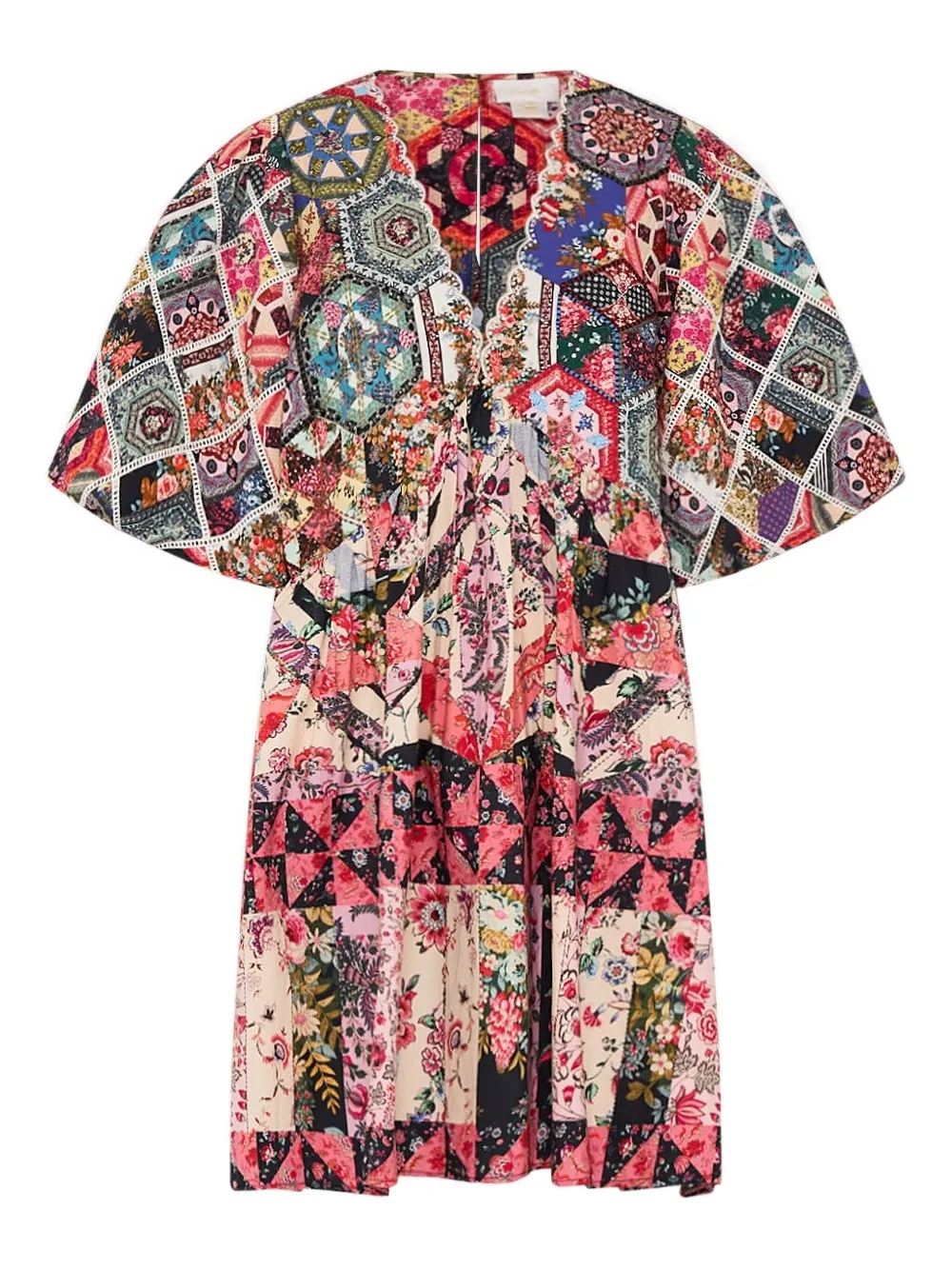 Camilla puff-sleeve mini dress - ピンク Camilla puff-sleeve mini dress - ピンク