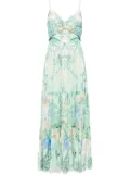 Camilla graphic-print maxi dress - Green