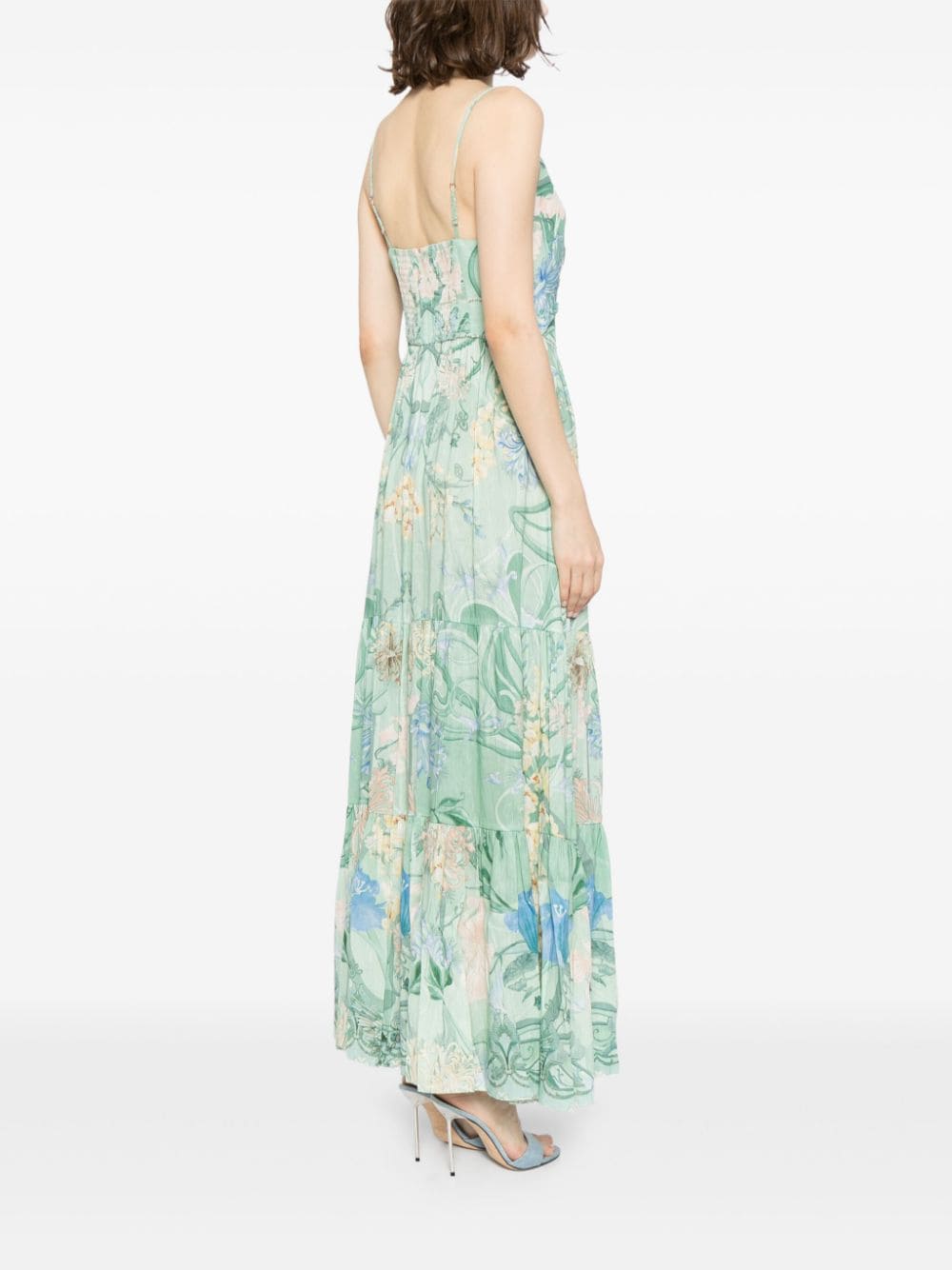 Shop Camilla Graphic-print Maxi Dress In Green