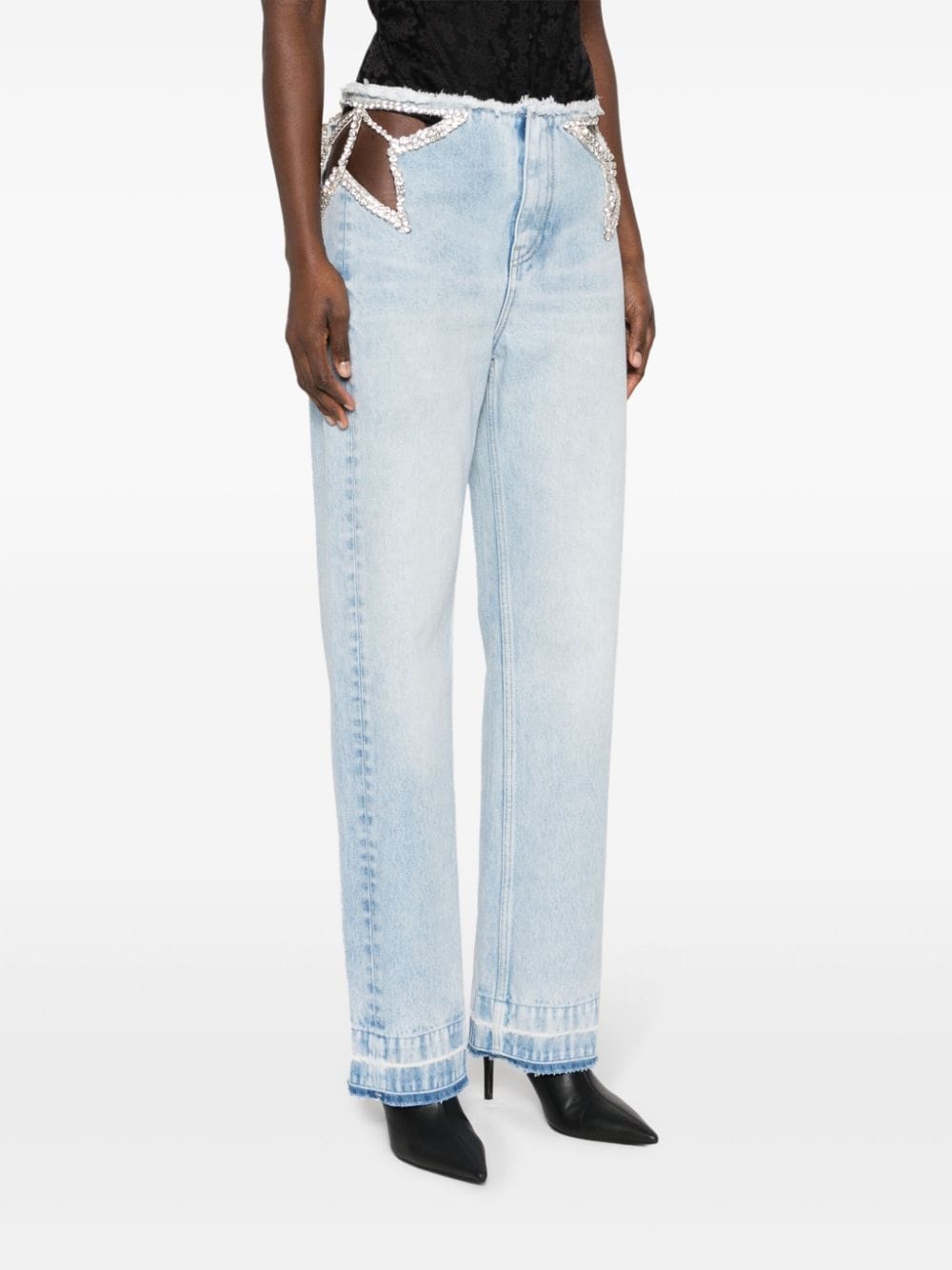 Stella McCartney Uitgesneden jeans Blauw