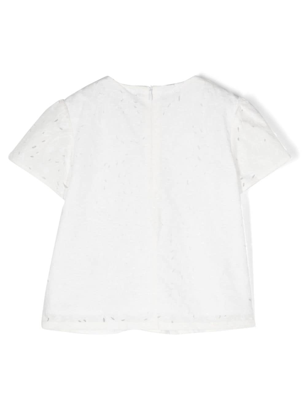 Versace Kids Barocco Sangallo shirt met bloemenprint Wit