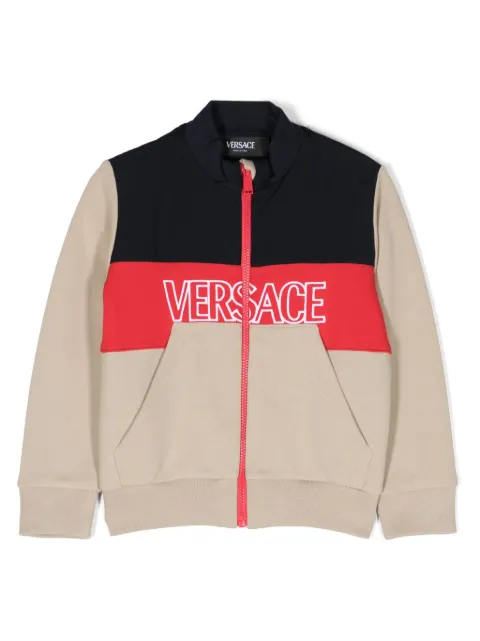 Versace Kids colour-block cotton jacket