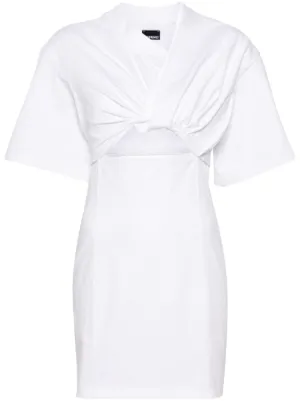 【JACQUEMUS/ジャックムス】ブラックドレープミニドレス Jacquemus ドレープ ミニドレス | ブラック | FARFETCH JP